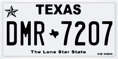 TX license plate DMR7207