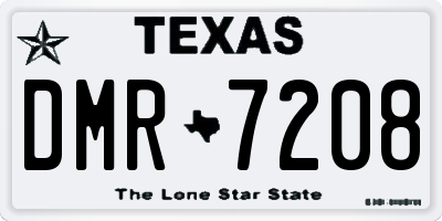 TX license plate DMR7208