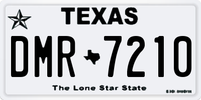 TX license plate DMR7210