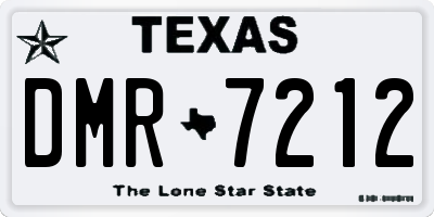 TX license plate DMR7212