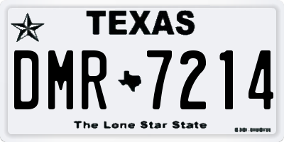 TX license plate DMR7214