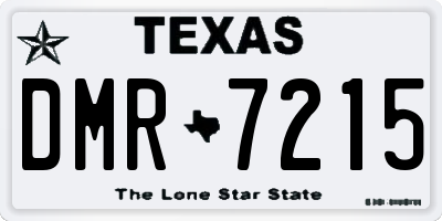 TX license plate DMR7215