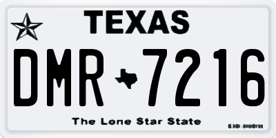TX license plate DMR7216