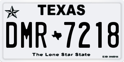 TX license plate DMR7218