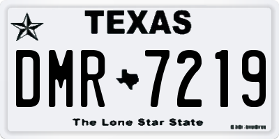 TX license plate DMR7219