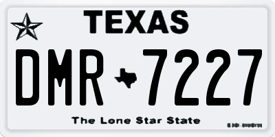 TX license plate DMR7227