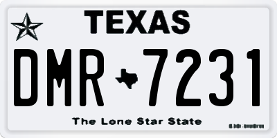 TX license plate DMR7231