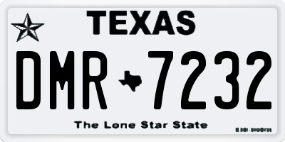 TX license plate DMR7232