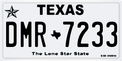 TX license plate DMR7233