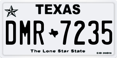 TX license plate DMR7235