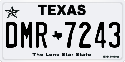 TX license plate DMR7243