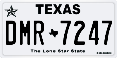 TX license plate DMR7247