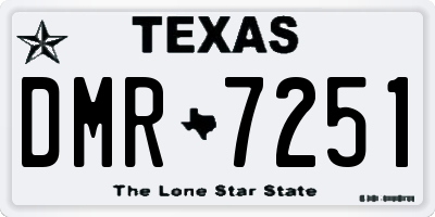 TX license plate DMR7251