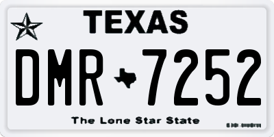 TX license plate DMR7252