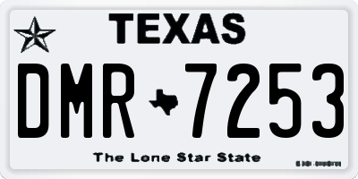 TX license plate DMR7253