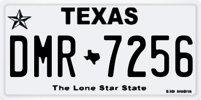 TX license plate DMR7256