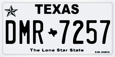 TX license plate DMR7257