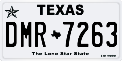 TX license plate DMR7263