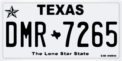 TX license plate DMR7265