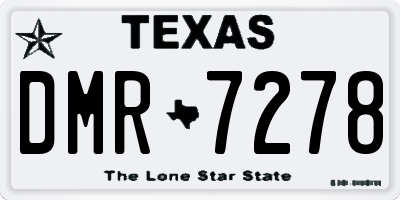 TX license plate DMR7278