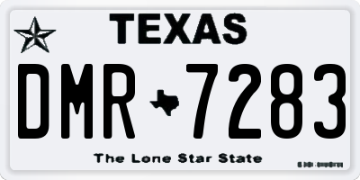 TX license plate DMR7283