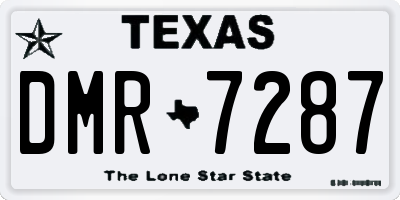 TX license plate DMR7287