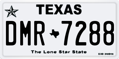 TX license plate DMR7288