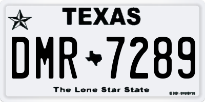 TX license plate DMR7289