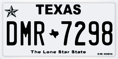 TX license plate DMR7298