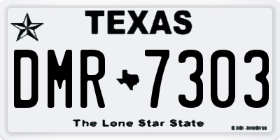 TX license plate DMR7303