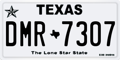 TX license plate DMR7307