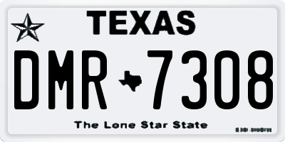 TX license plate DMR7308