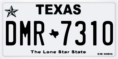 TX license plate DMR7310