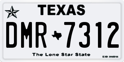 TX license plate DMR7312