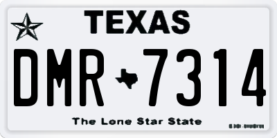 TX license plate DMR7314