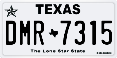 TX license plate DMR7315