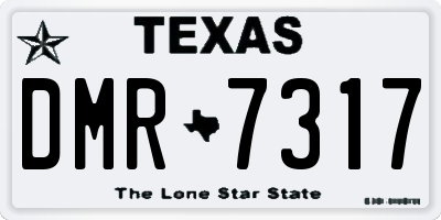 TX license plate DMR7317