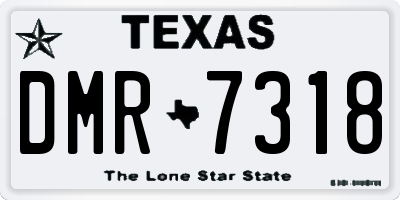 TX license plate DMR7318