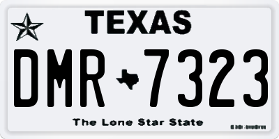 TX license plate DMR7323