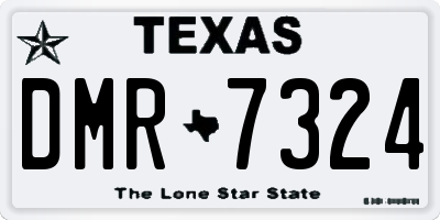 TX license plate DMR7324