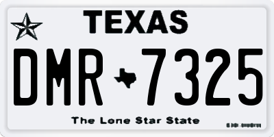 TX license plate DMR7325