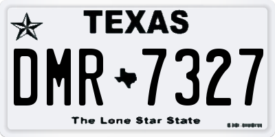 TX license plate DMR7327
