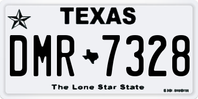 TX license plate DMR7328