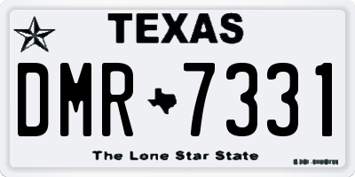 TX license plate DMR7331
