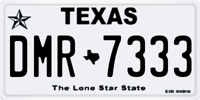TX license plate DMR7333