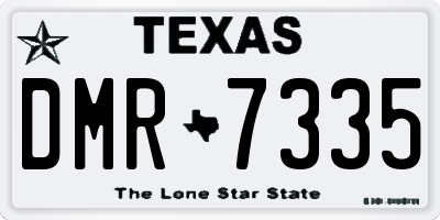 TX license plate DMR7335