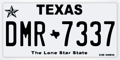 TX license plate DMR7337