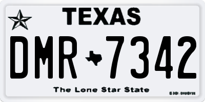 TX license plate DMR7342