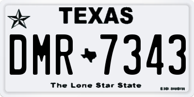 TX license plate DMR7343