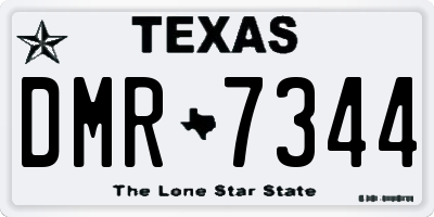 TX license plate DMR7344